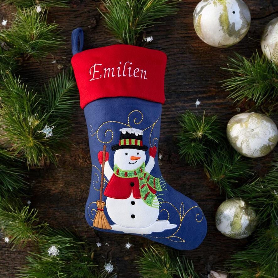 Chaussettes de Noël personnalisées brodées – Collection Unique