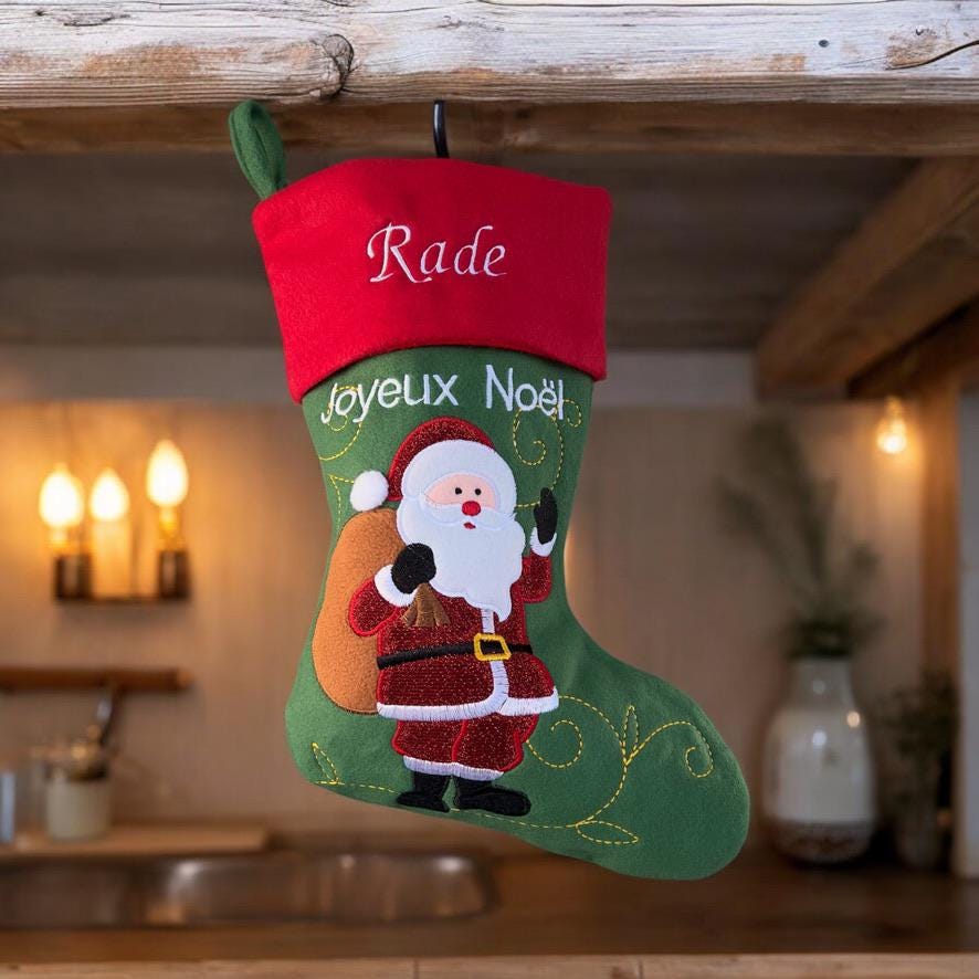 Chaussettes de Noël personnalisées brodées – Collection Unique