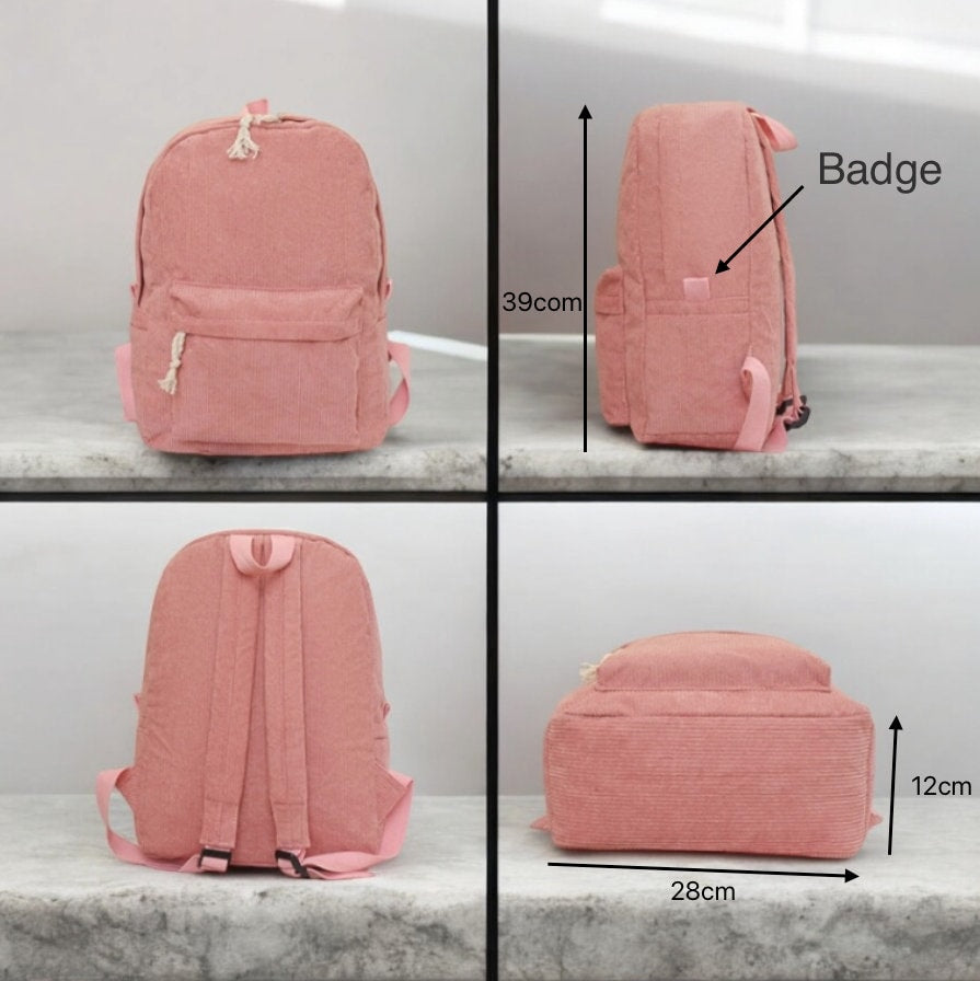 Sac à Dos Personnalisé avec Broderie pour Enfants – Velours Doux & Couleurs Tendres