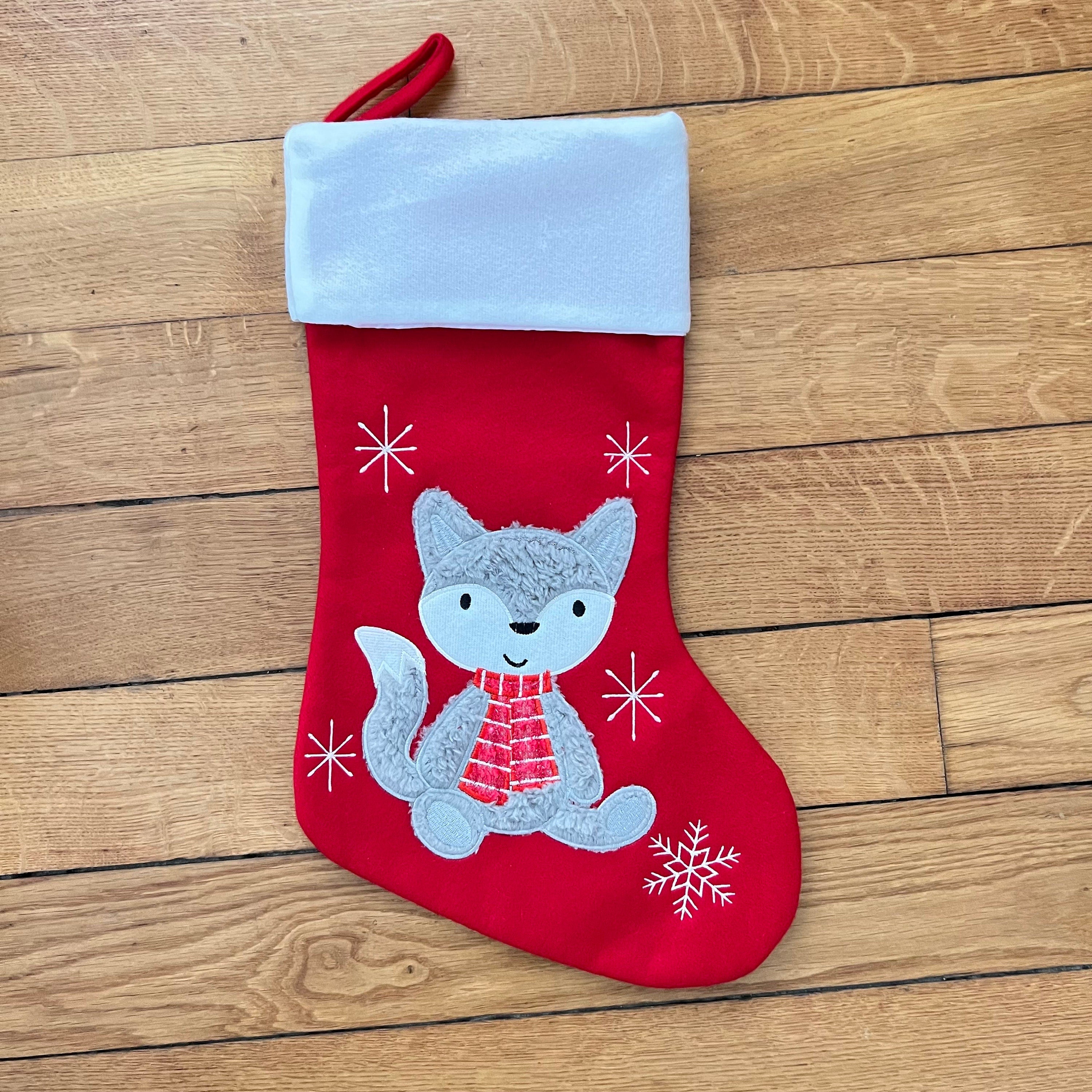 Chaussette de Noël personnalisée – Broderie prénom | Cadeau original