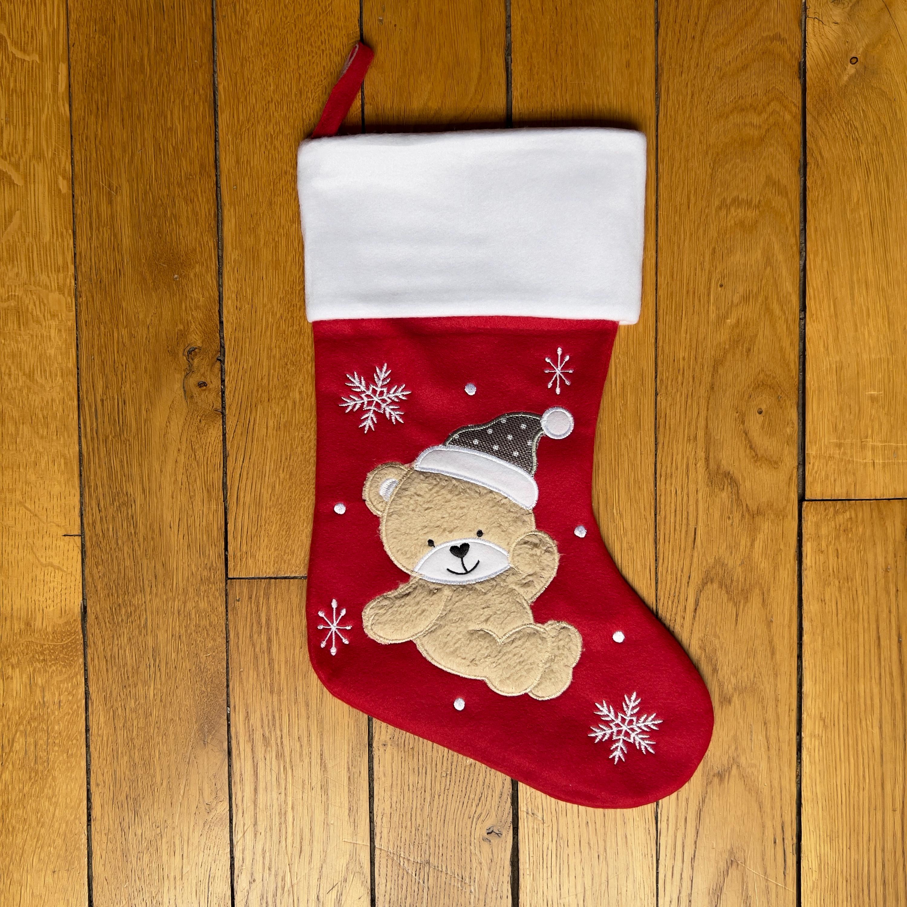 Chaussette de Noël personnalisée – Broderie prénom | Cadeau original