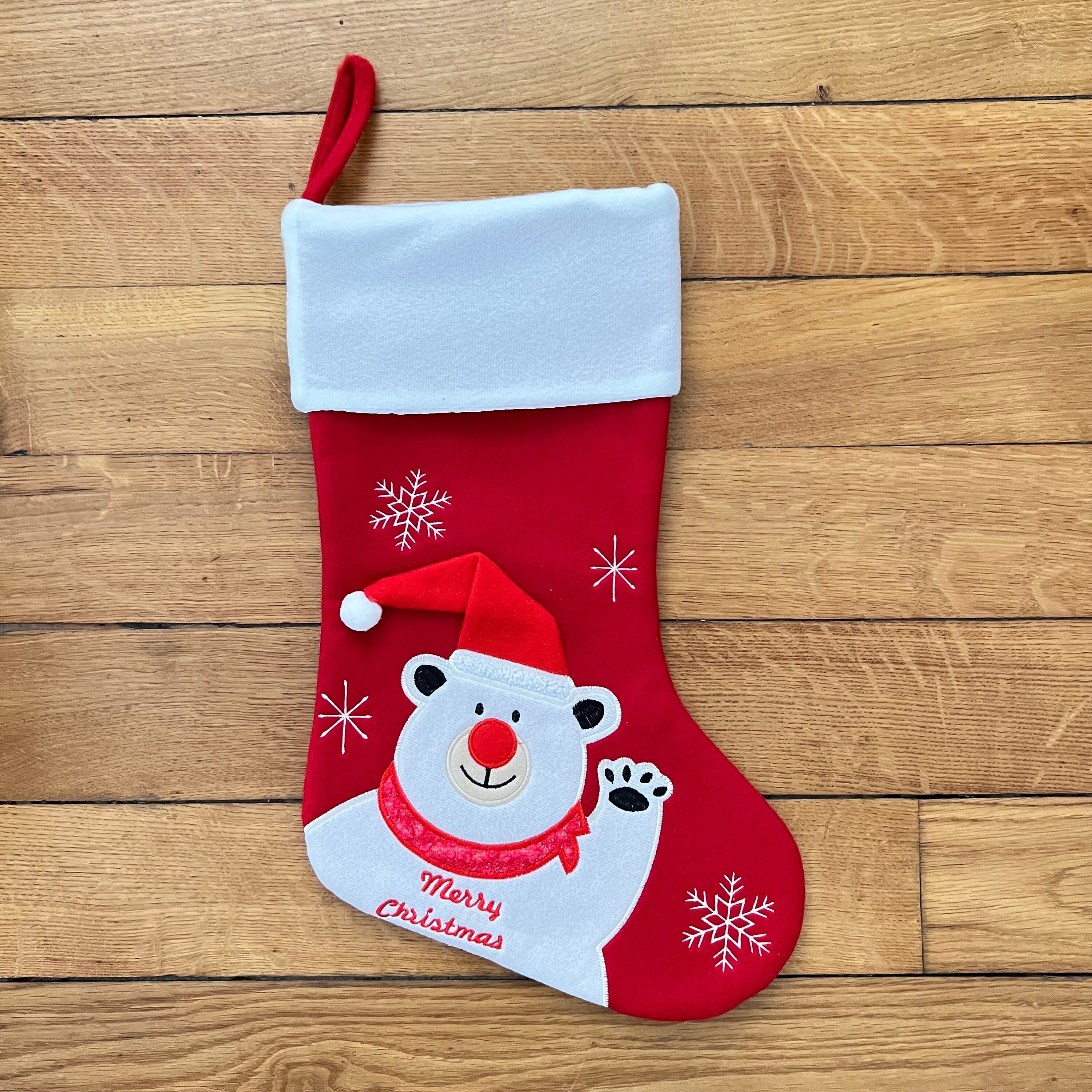 Chaussette de Noël personnalisée – Broderie prénom | Cadeau original