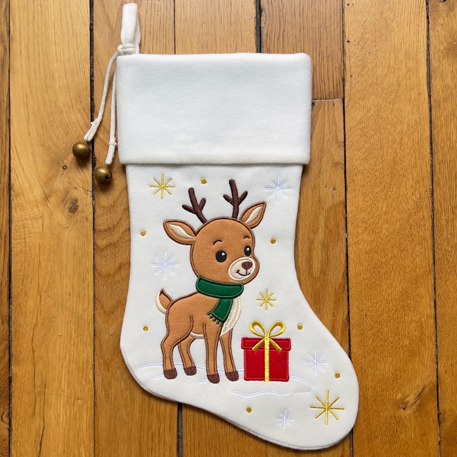 Chaussette de Noël brodée personnalisée