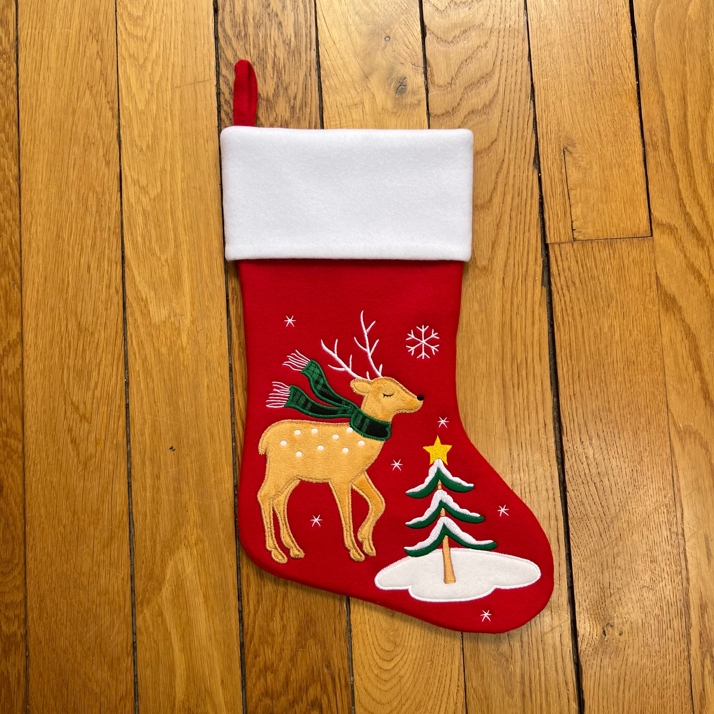 Chaussette de Noël brodée personnalisée