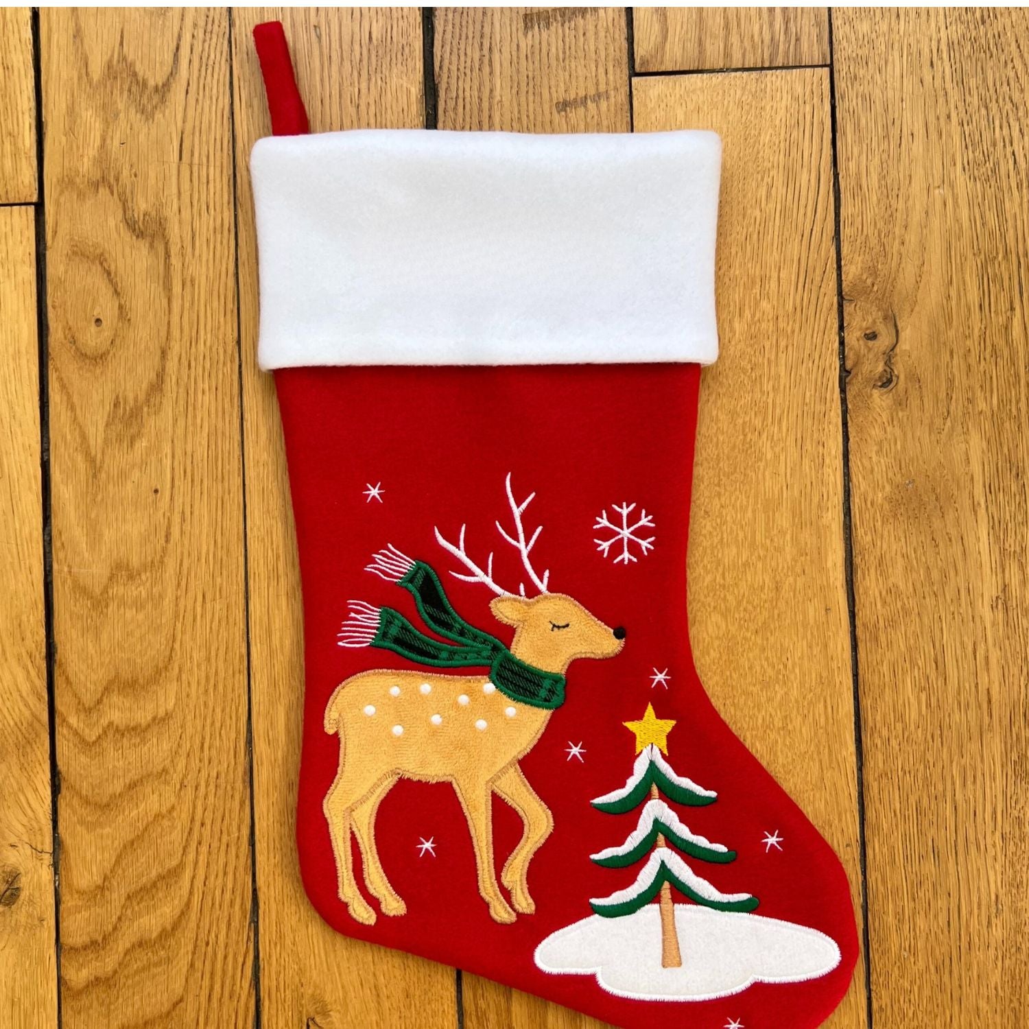 Chaussette de Noël brodée personnalisée – Fée ballerine
