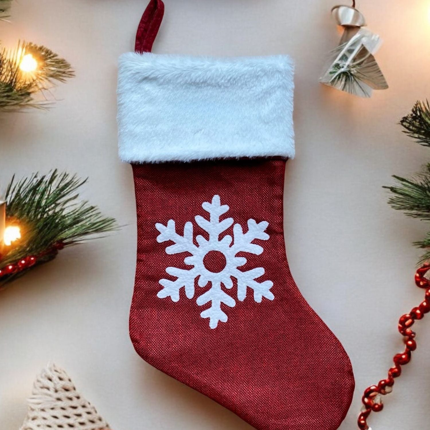 Chaussette de Noël personnalisée brodée – Collection Traditionnelle