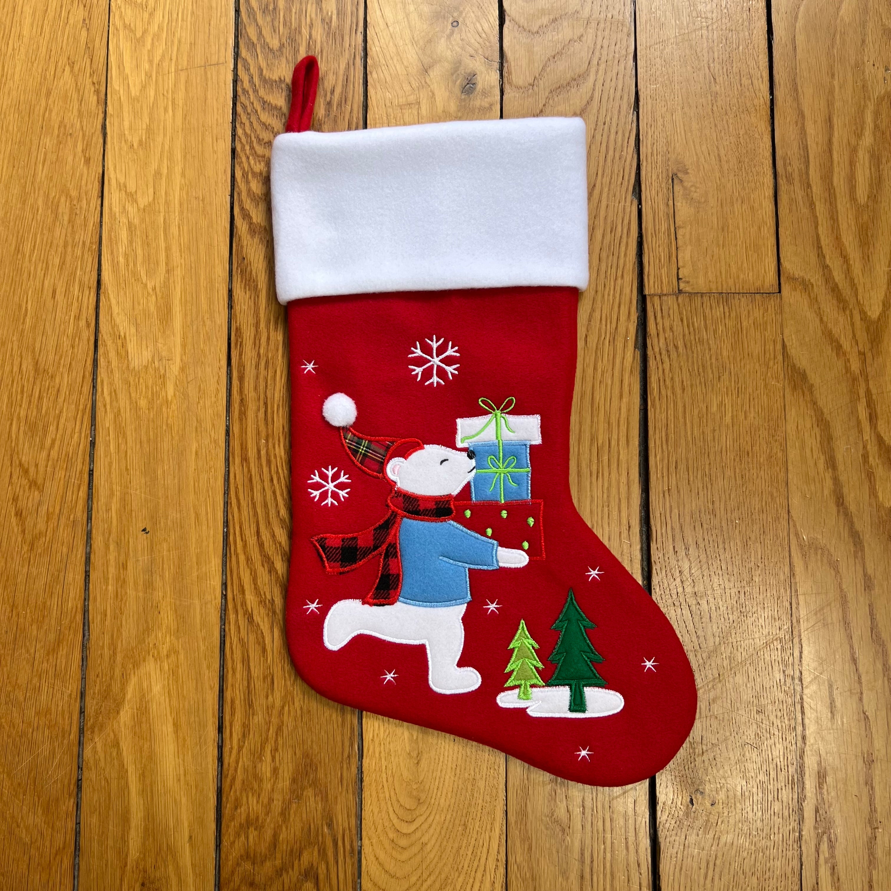 Chaussette de Noël brodée personnalisée