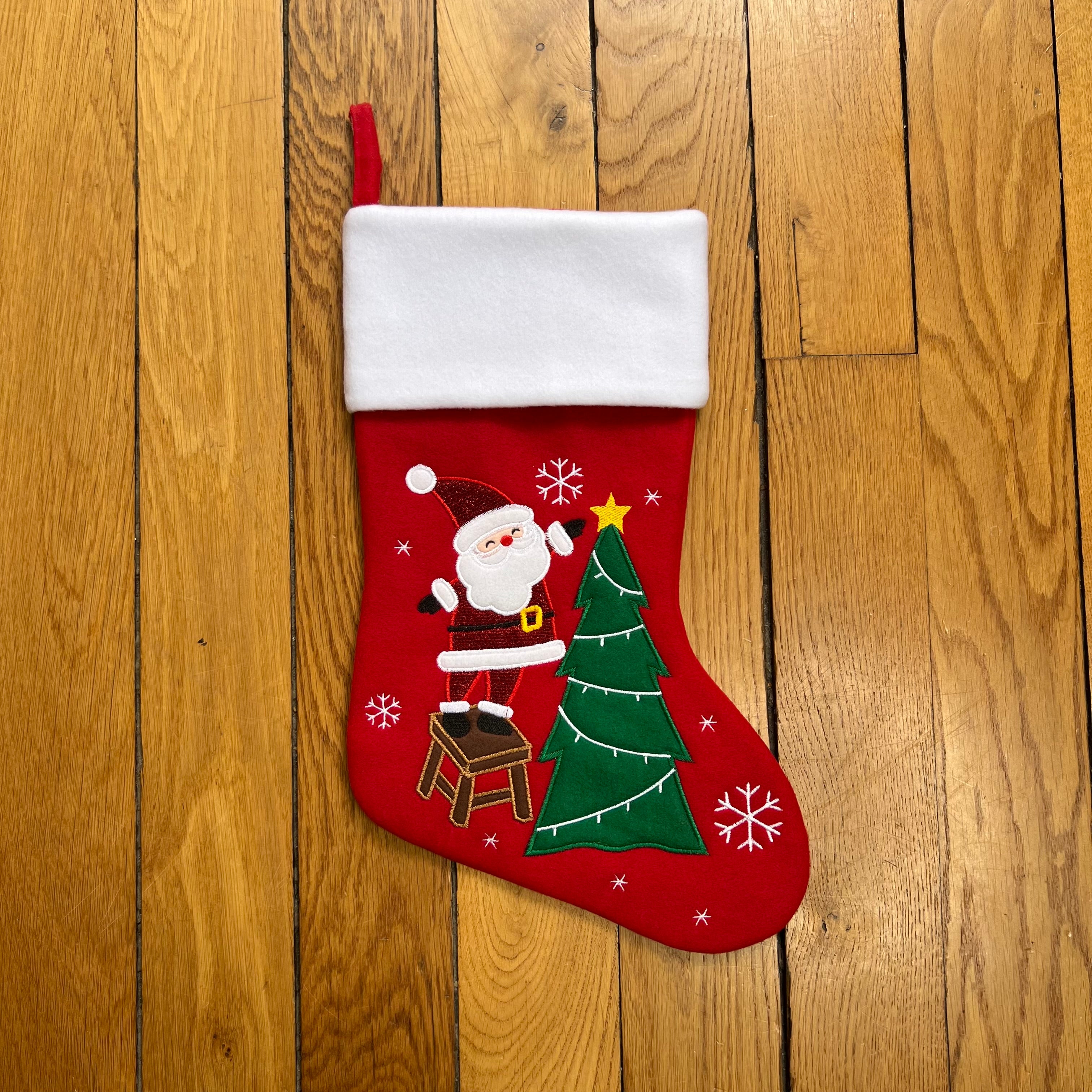 Chaussette de Noël brodée personnalisée