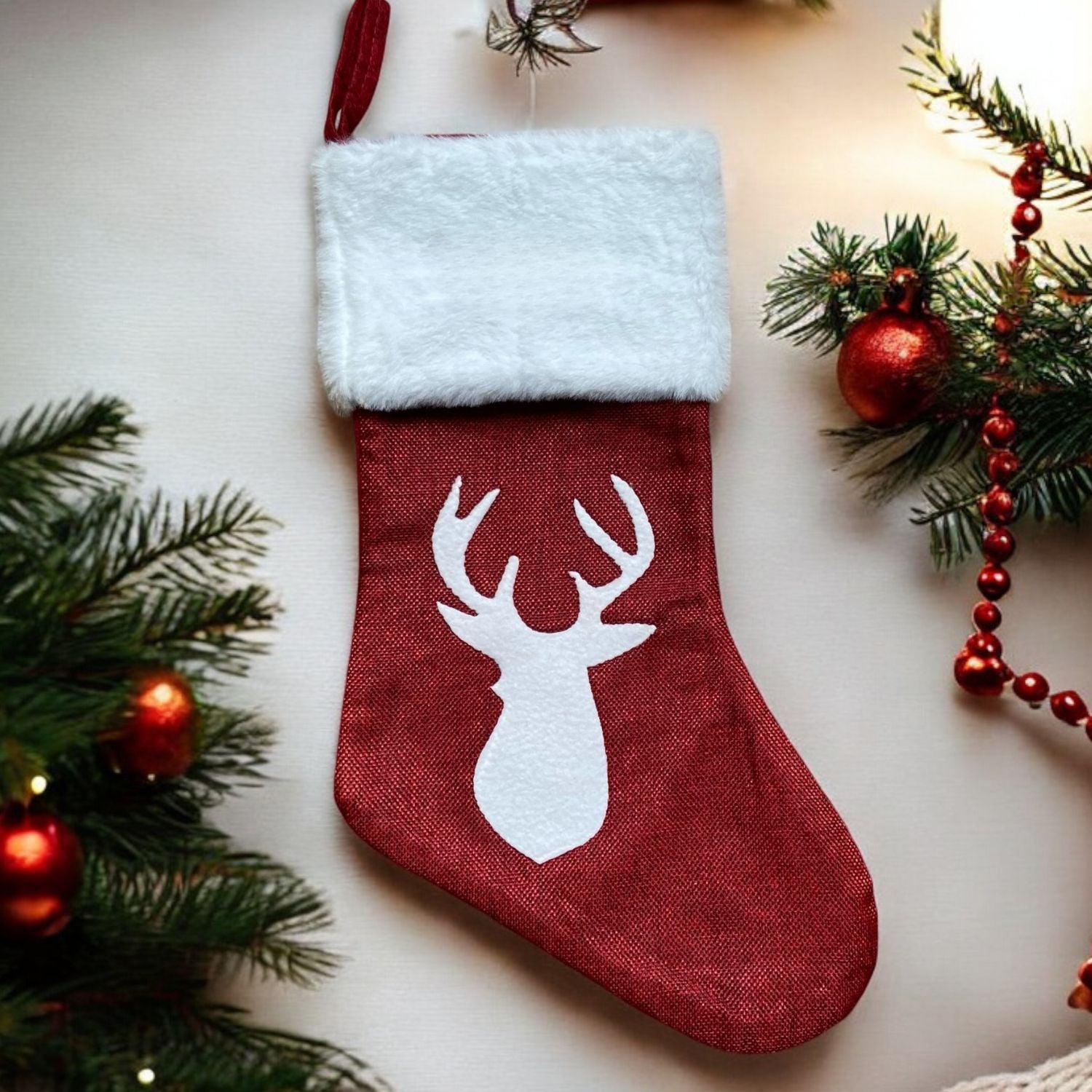 Chaussette de Noël personnalisée brodée – Collection Traditionnelle