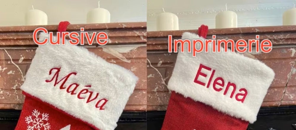 Chaussettes de Noël brodées personnalisées – Esprit Festif