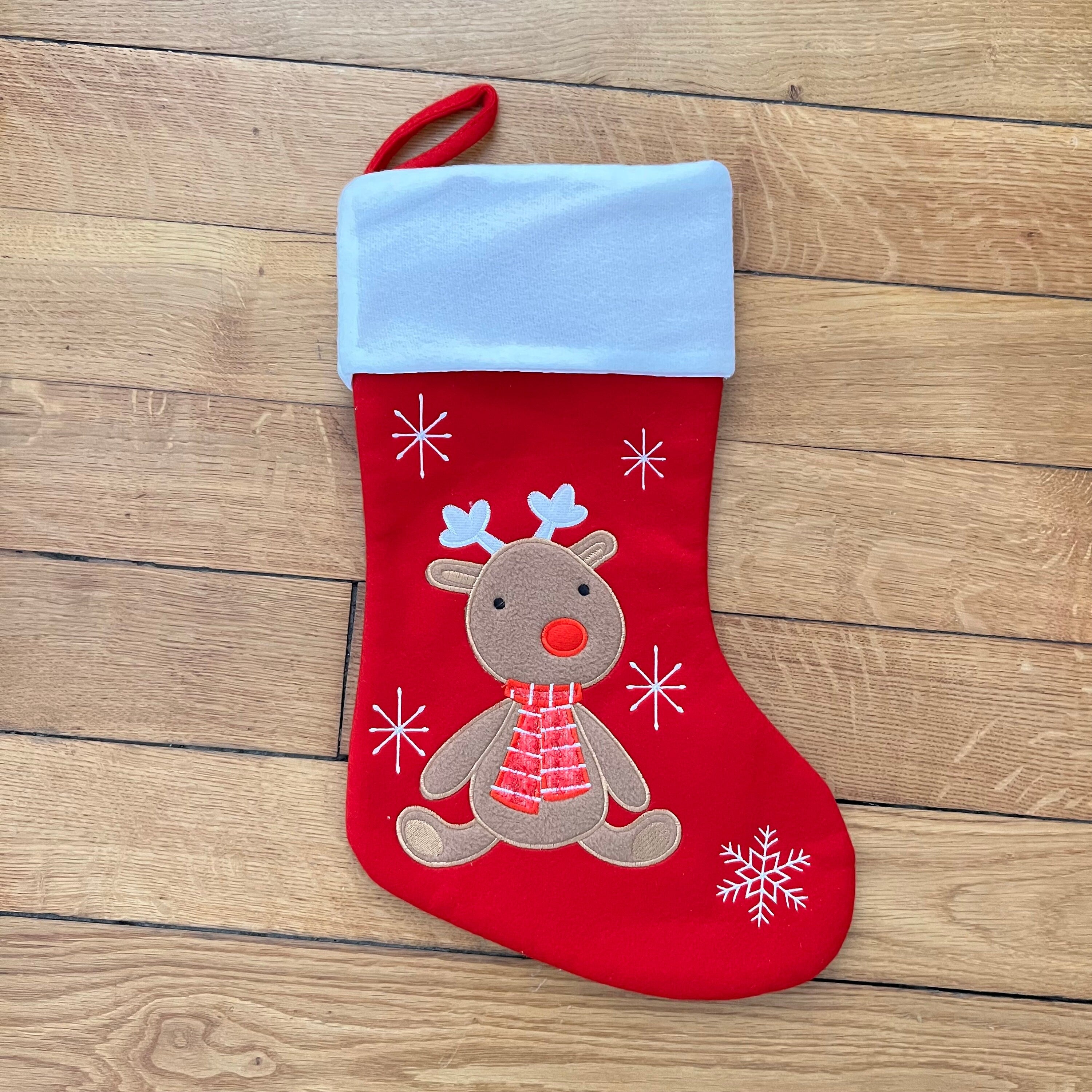 Chaussette de Noël personnalisée – Broderie prénom | Cadeau original