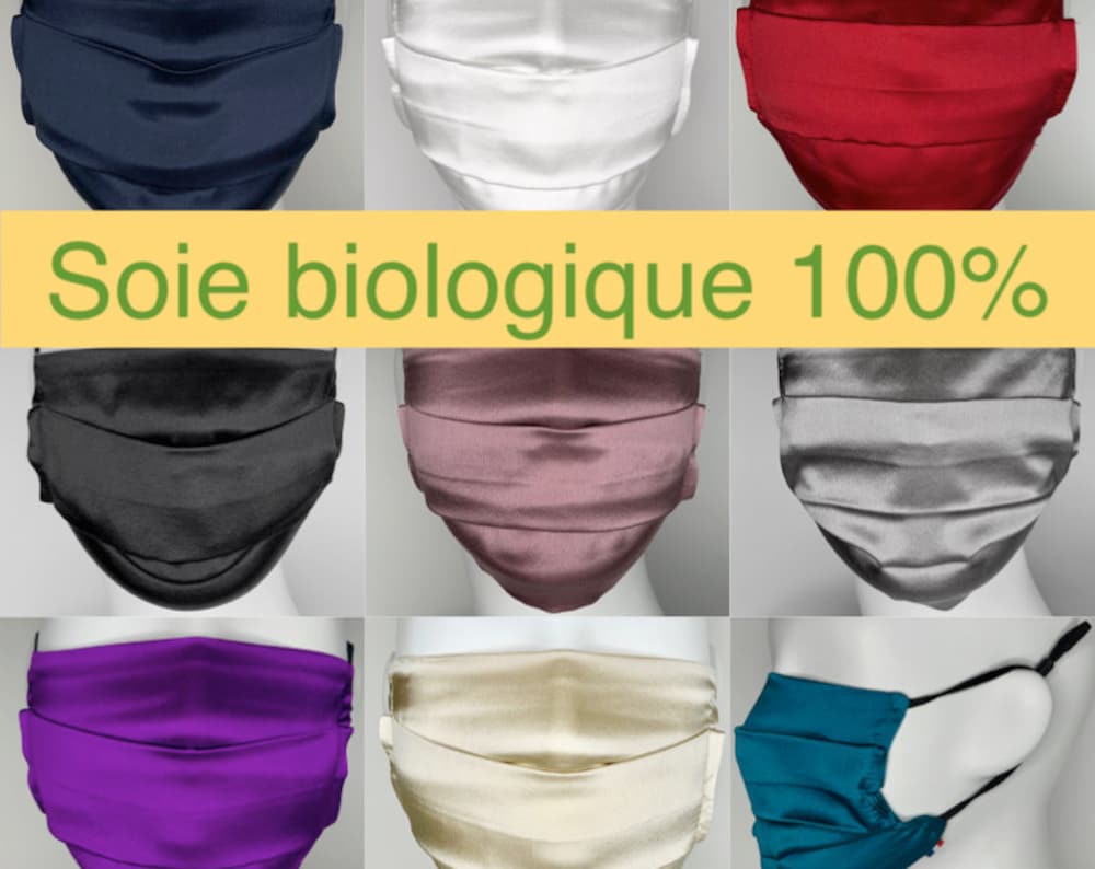 Masque en soie biologique 100 %