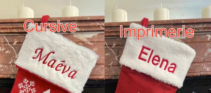 Chaussettes de Noël brodées personnalisées – Esprit Festif
