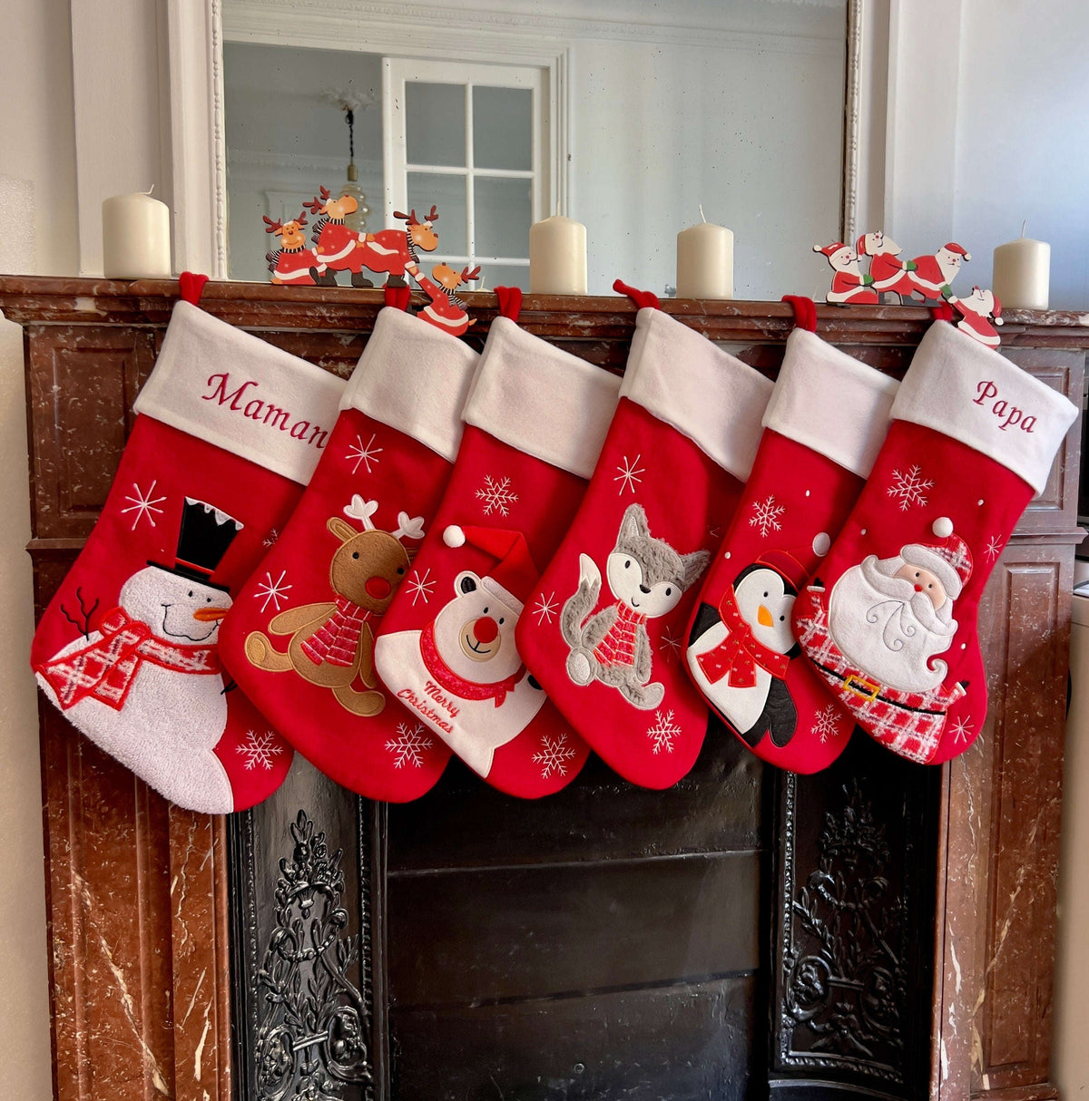 Chaussette de Noël personnalisée brodée avec prénom – TopArtParis