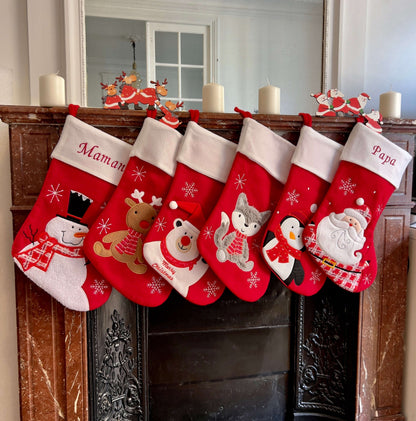 Chaussette de Noël personnalisée brodée avec prénom – TopArtParis