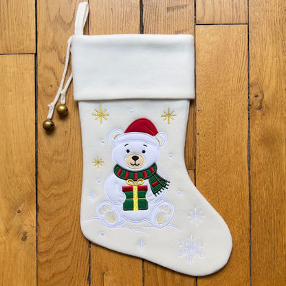 Chaussette de Noël brodée personnalisée