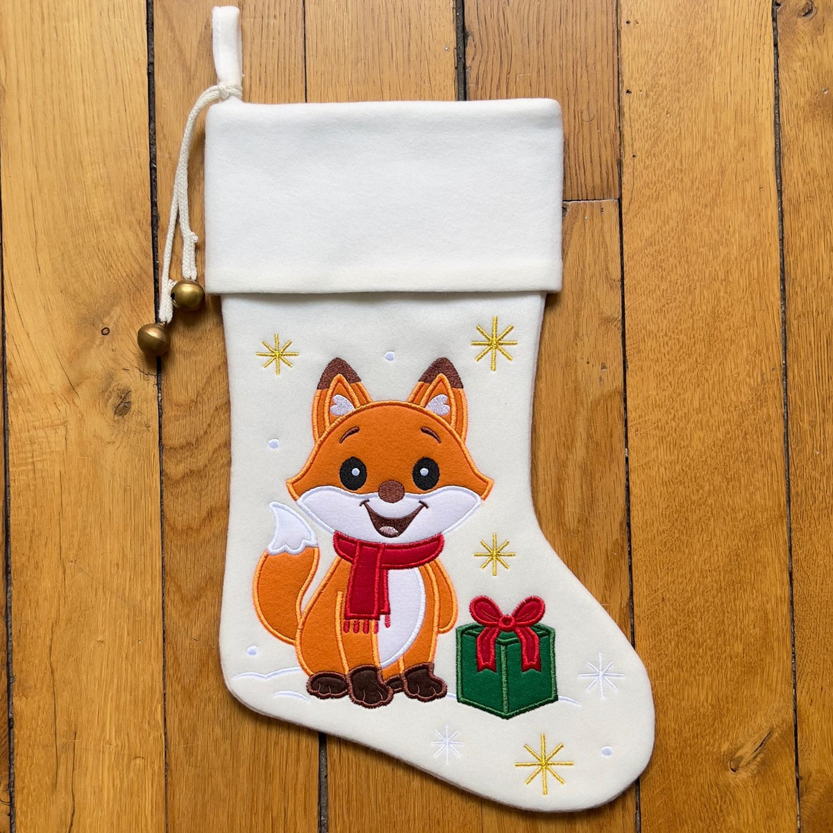 Chaussette de Noël brodée personnalisée