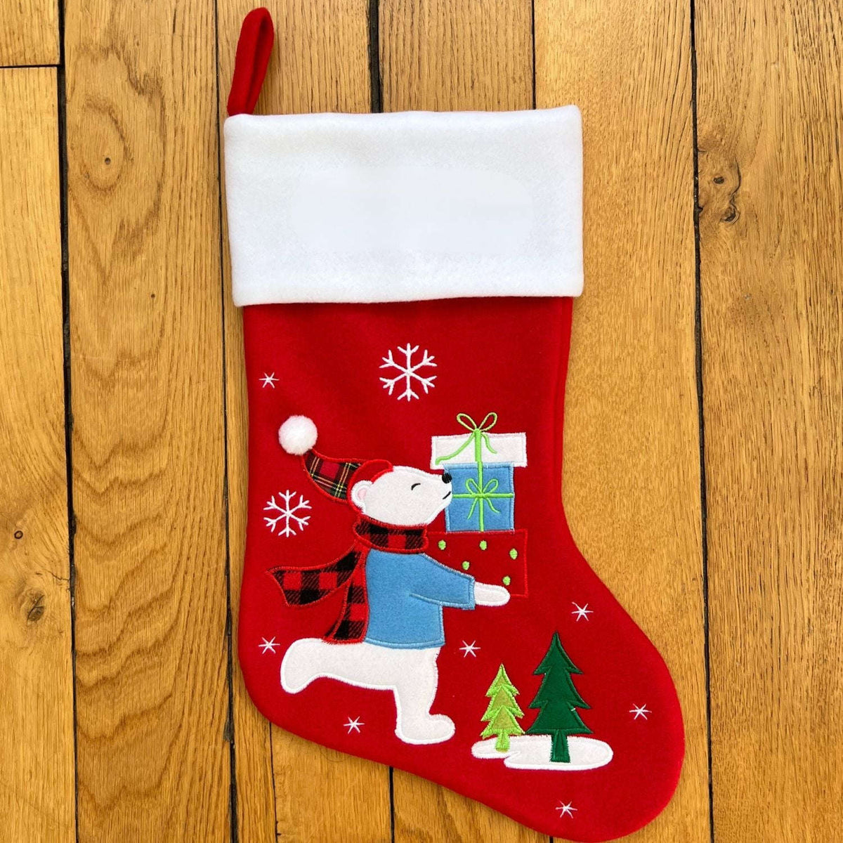 Chaussette de Noël brodée personnalisée