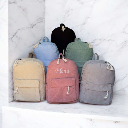 Sac à Dos Personnalisé avec Broderie pour Enfants – Velours Doux &amp; Couleurs Tendres – photo 1