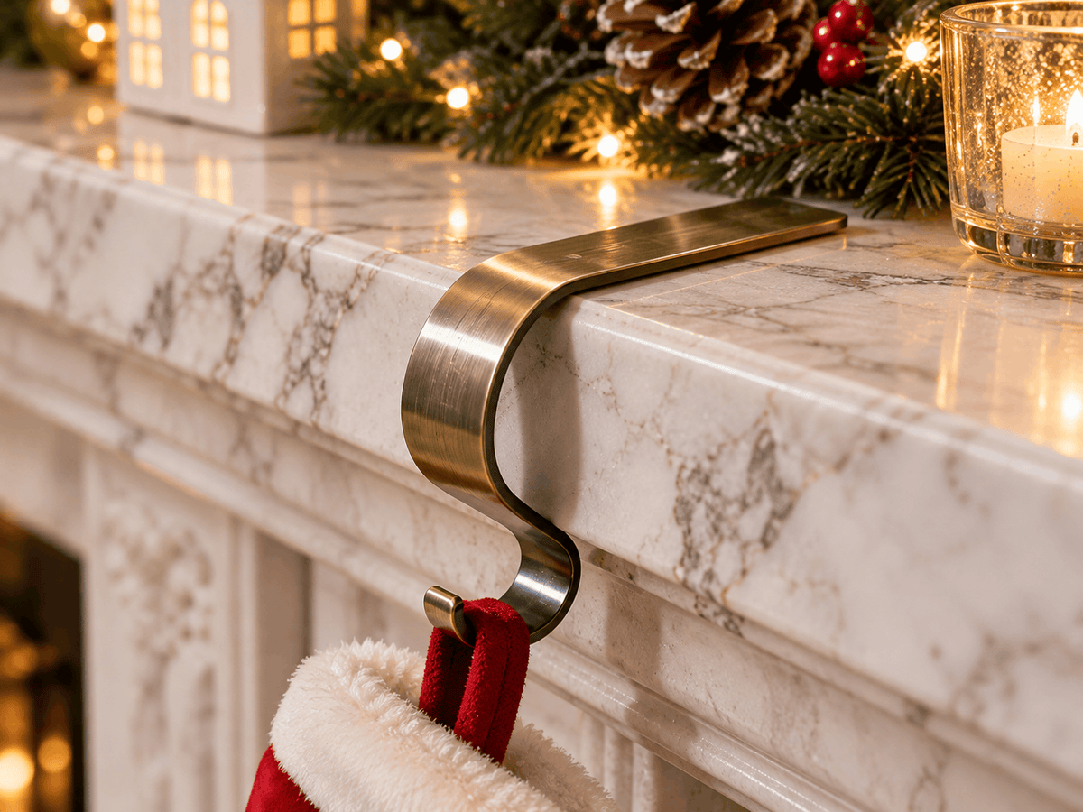 Supports de chaussettes de Noël avec patins en caoutchouc antidérapants, décoration de cheminée